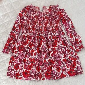 Crewcuts Red and Pink Floral Kids Dress